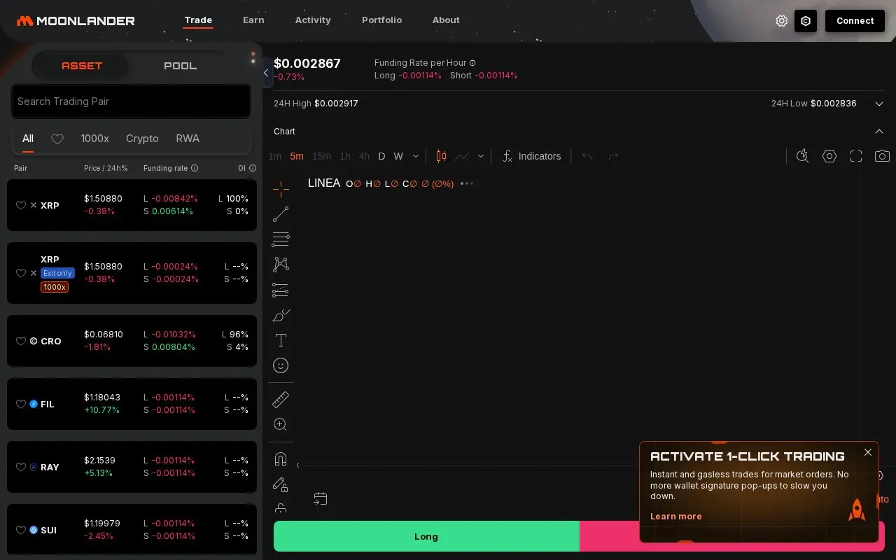 Moonlander homepage screenshot