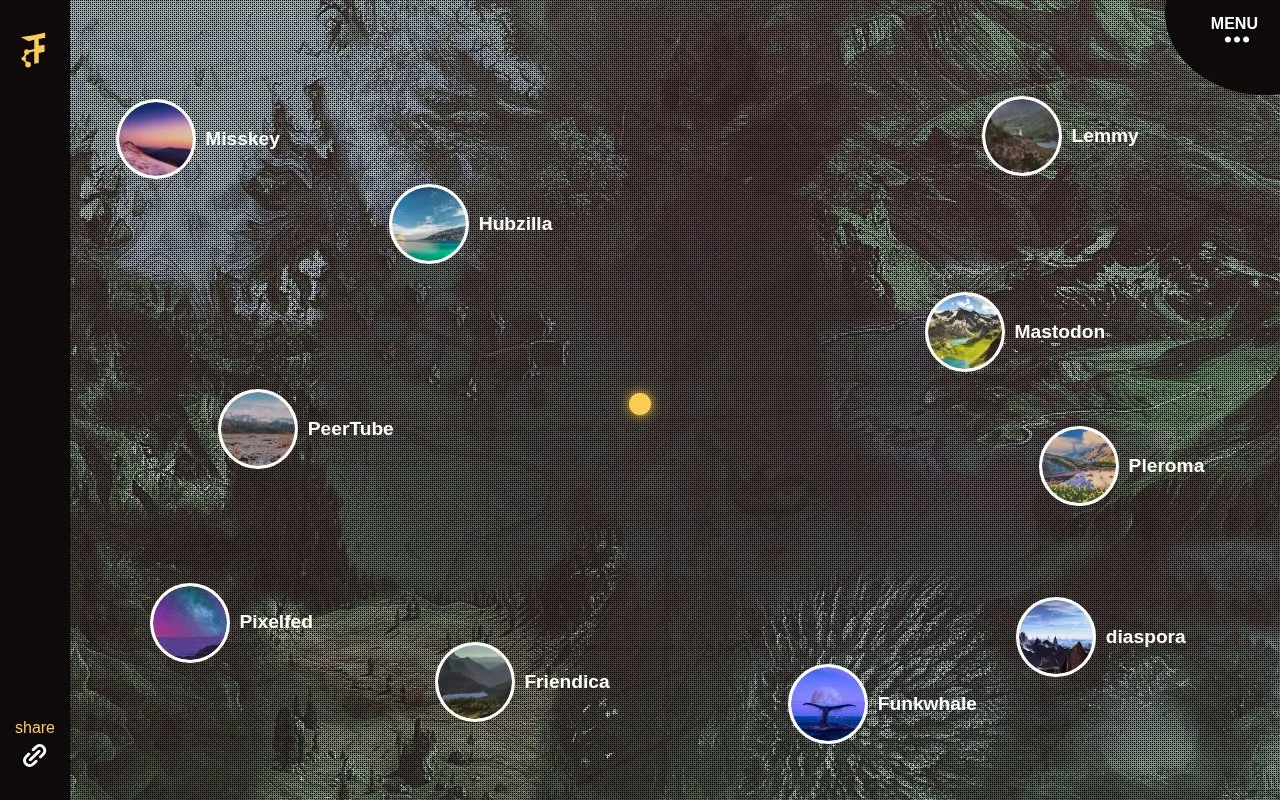 Fediverse.Party homepage screenshot