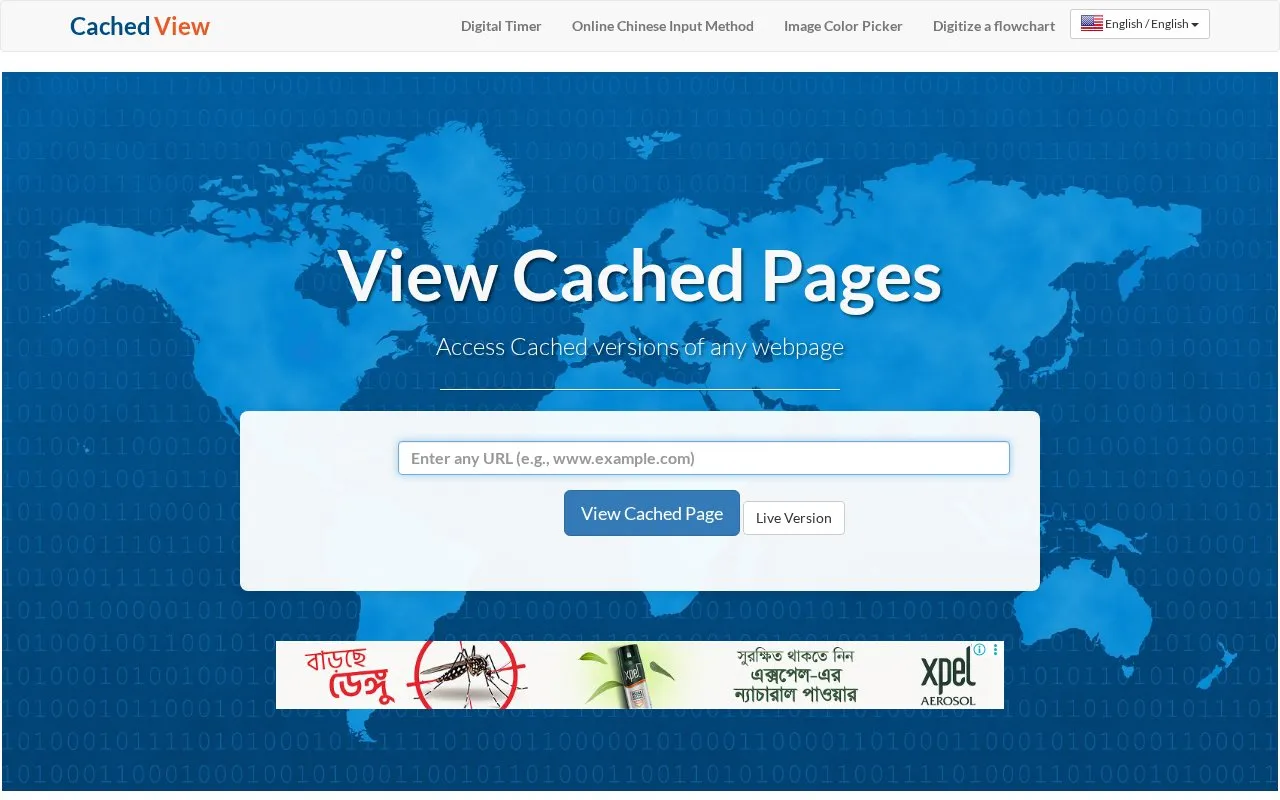 Google Cached Pages of Any Website homepage screenshot