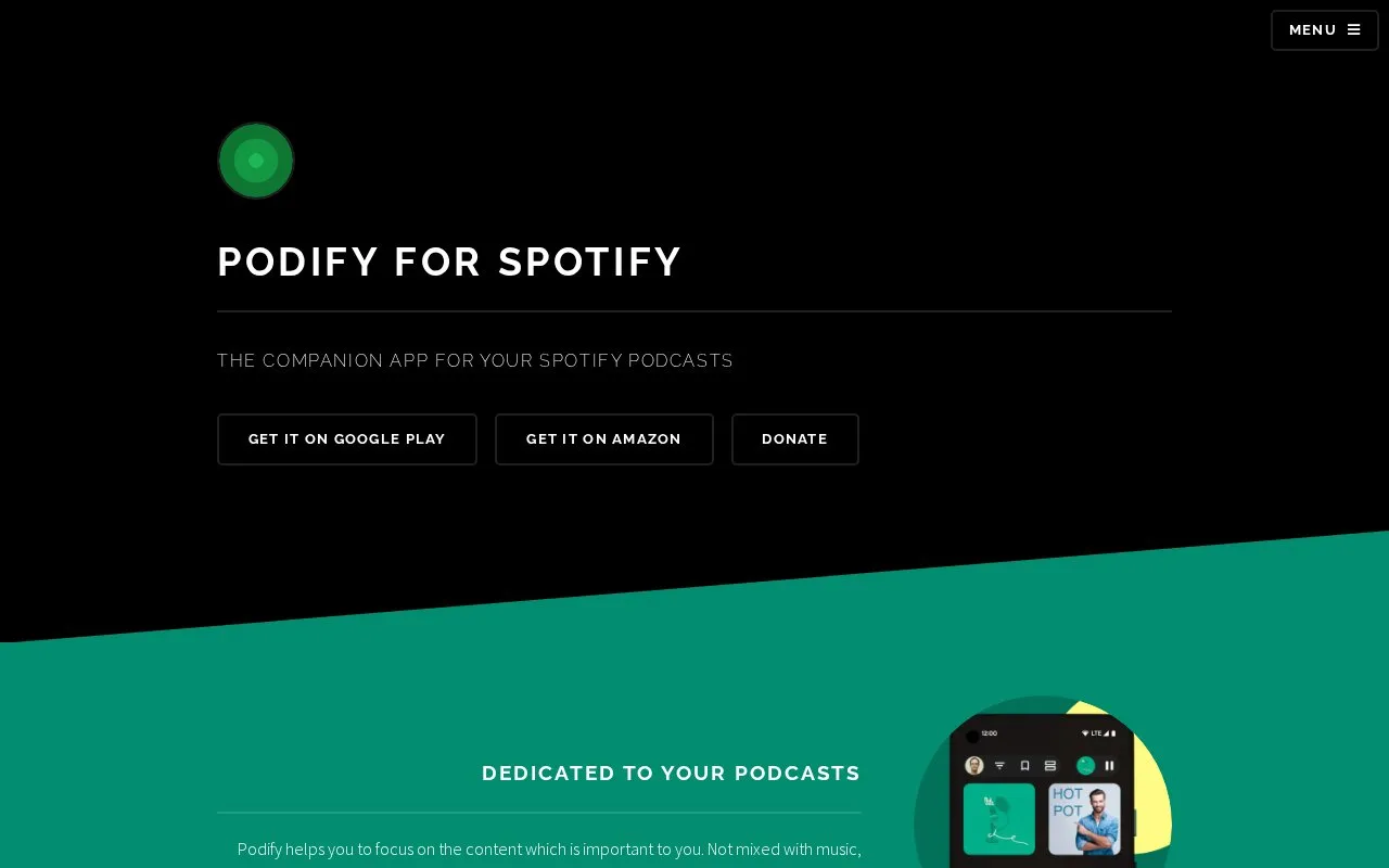 Companion homepage screenshot