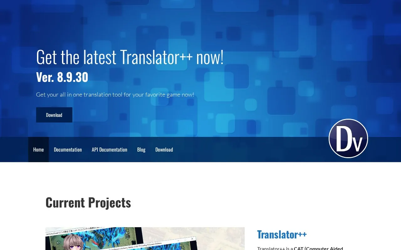 Translator++ homepage screenshot