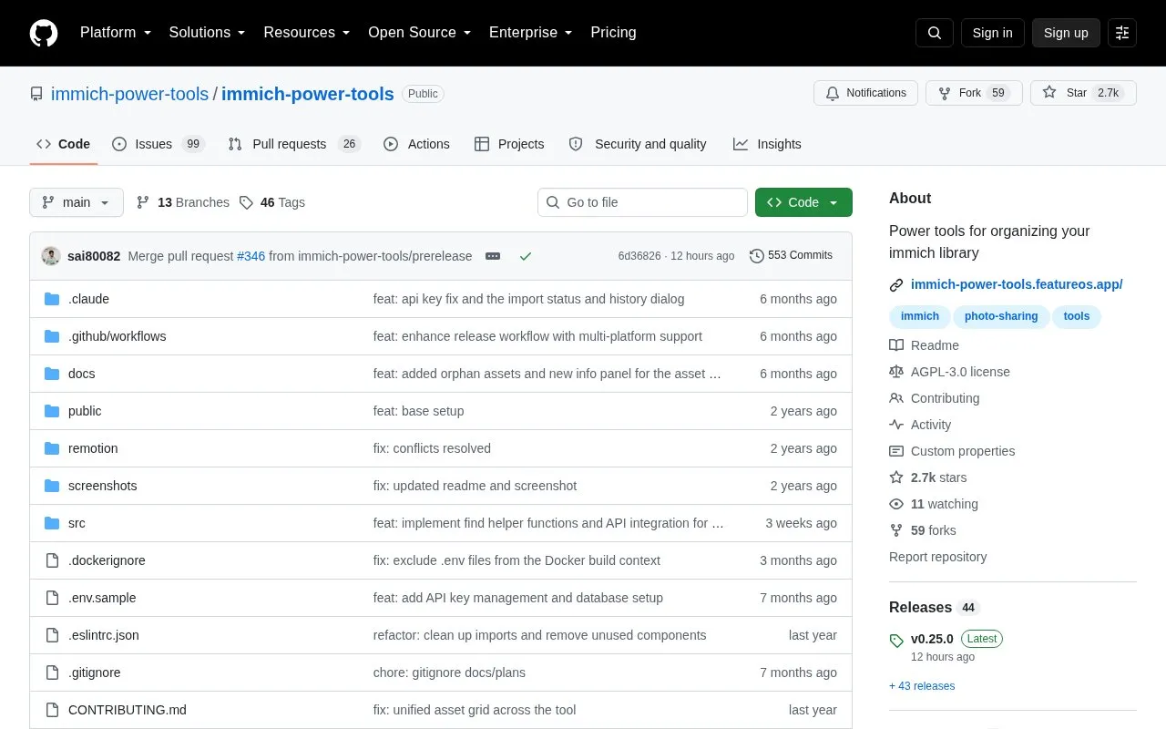 Power Tools homepage screenshot