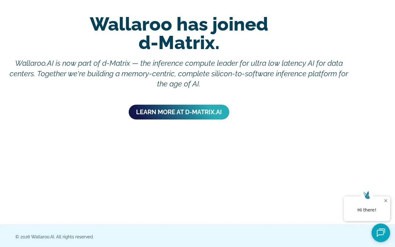Wallaroo.AI homepage screenshot