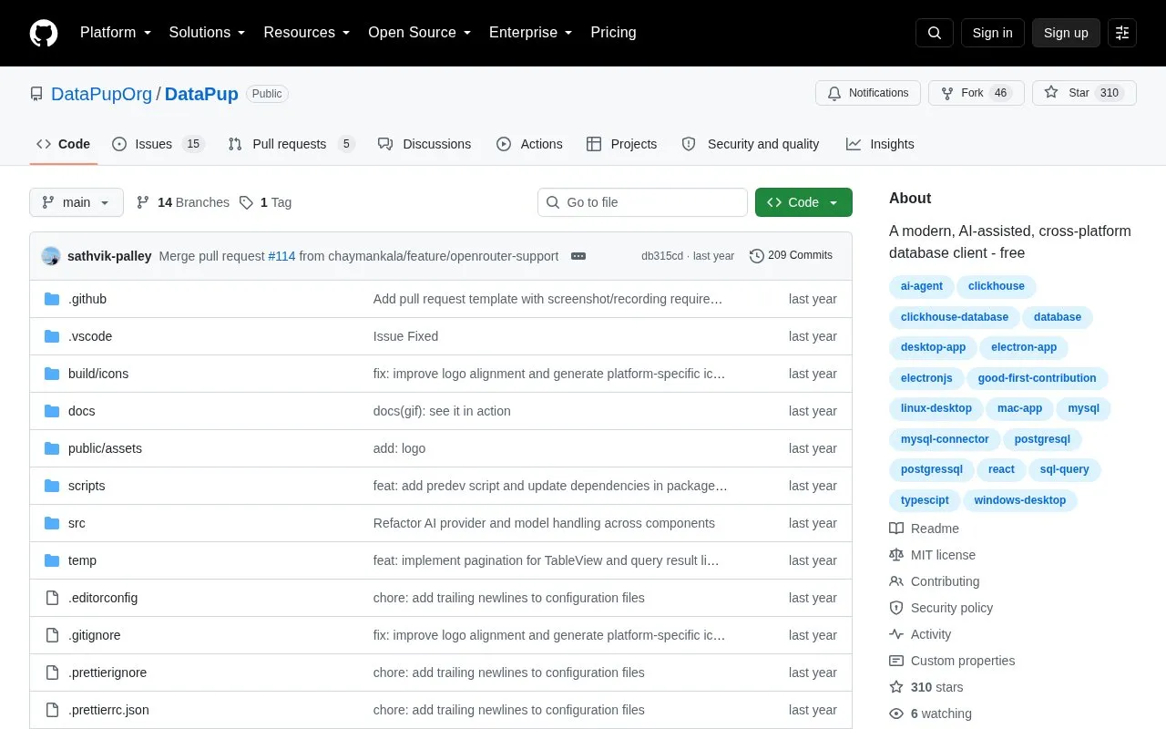 DataPup homepage screenshot