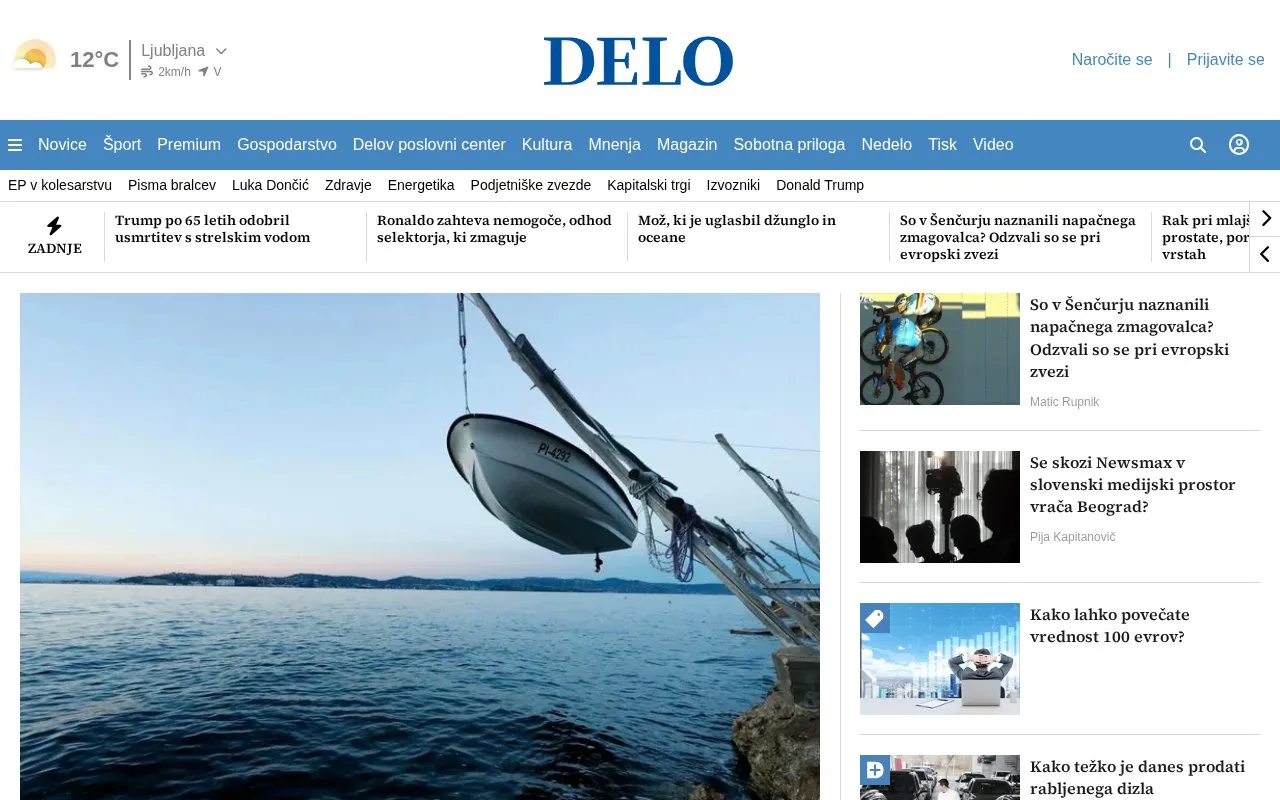 Delo homepage screenshot