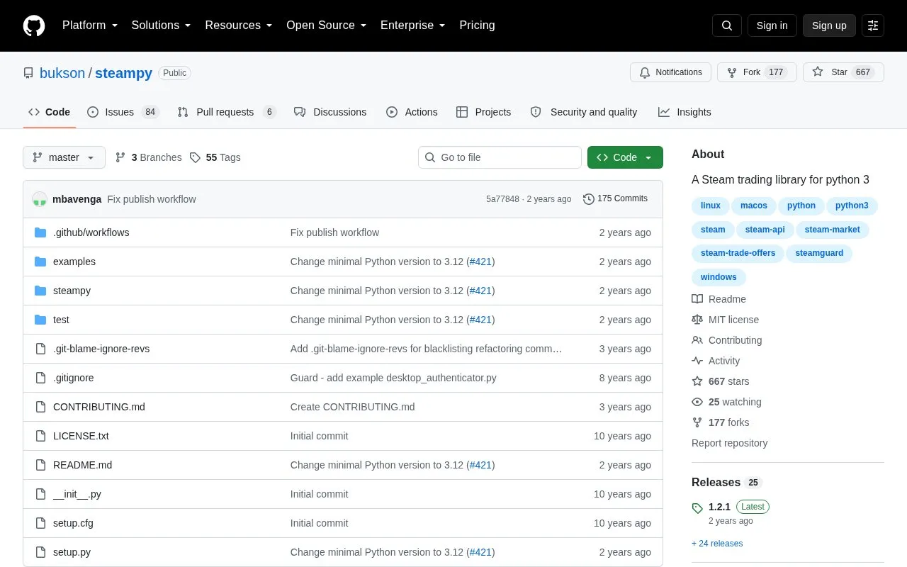 steampy homepage screenshot
