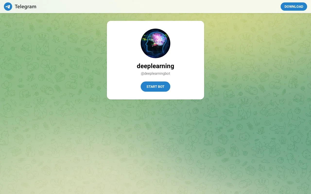 @deeplearningbot homepage screenshot
