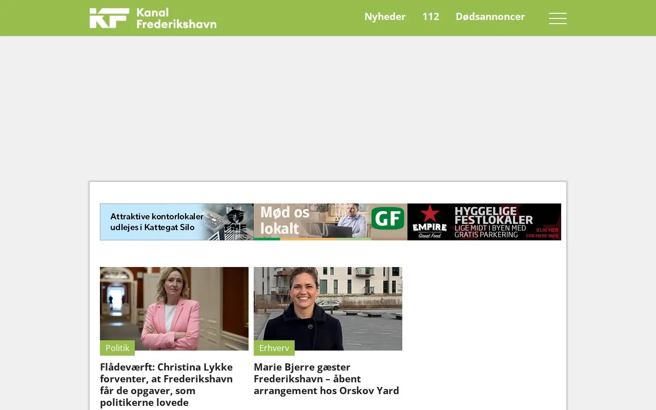 Kanal Frederikshavn homepage screenshot