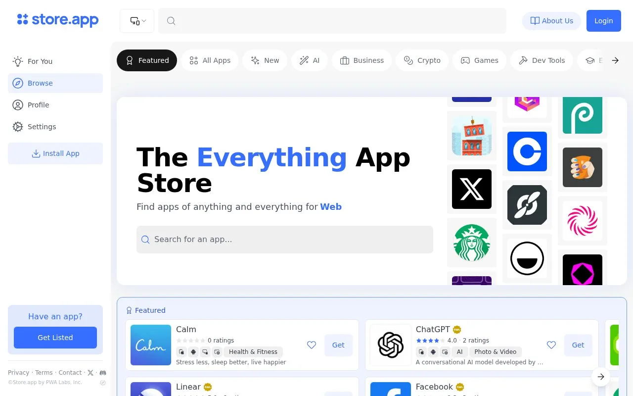 Store.app homepage screenshot