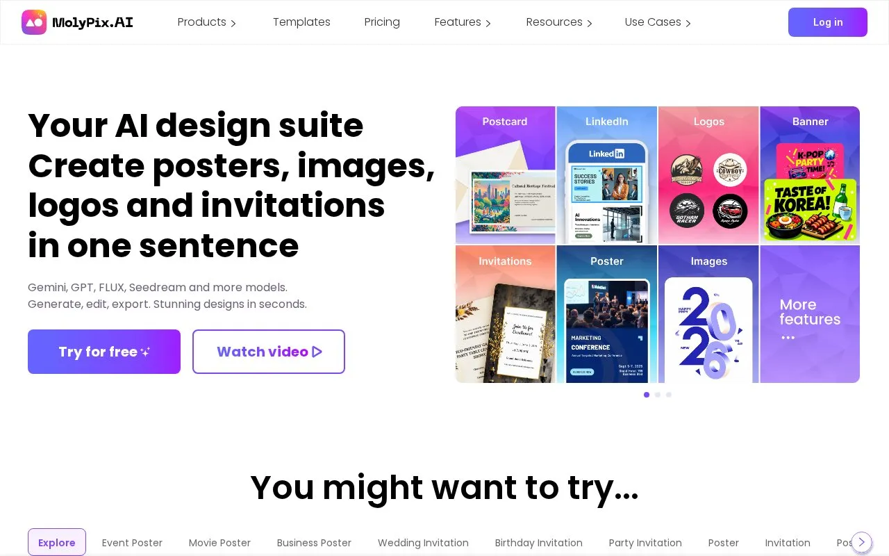 MolyPix.AI homepage screenshot
