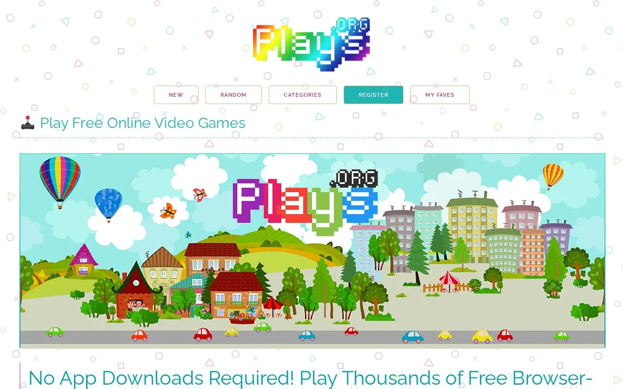 Plays.org homepage screenshot