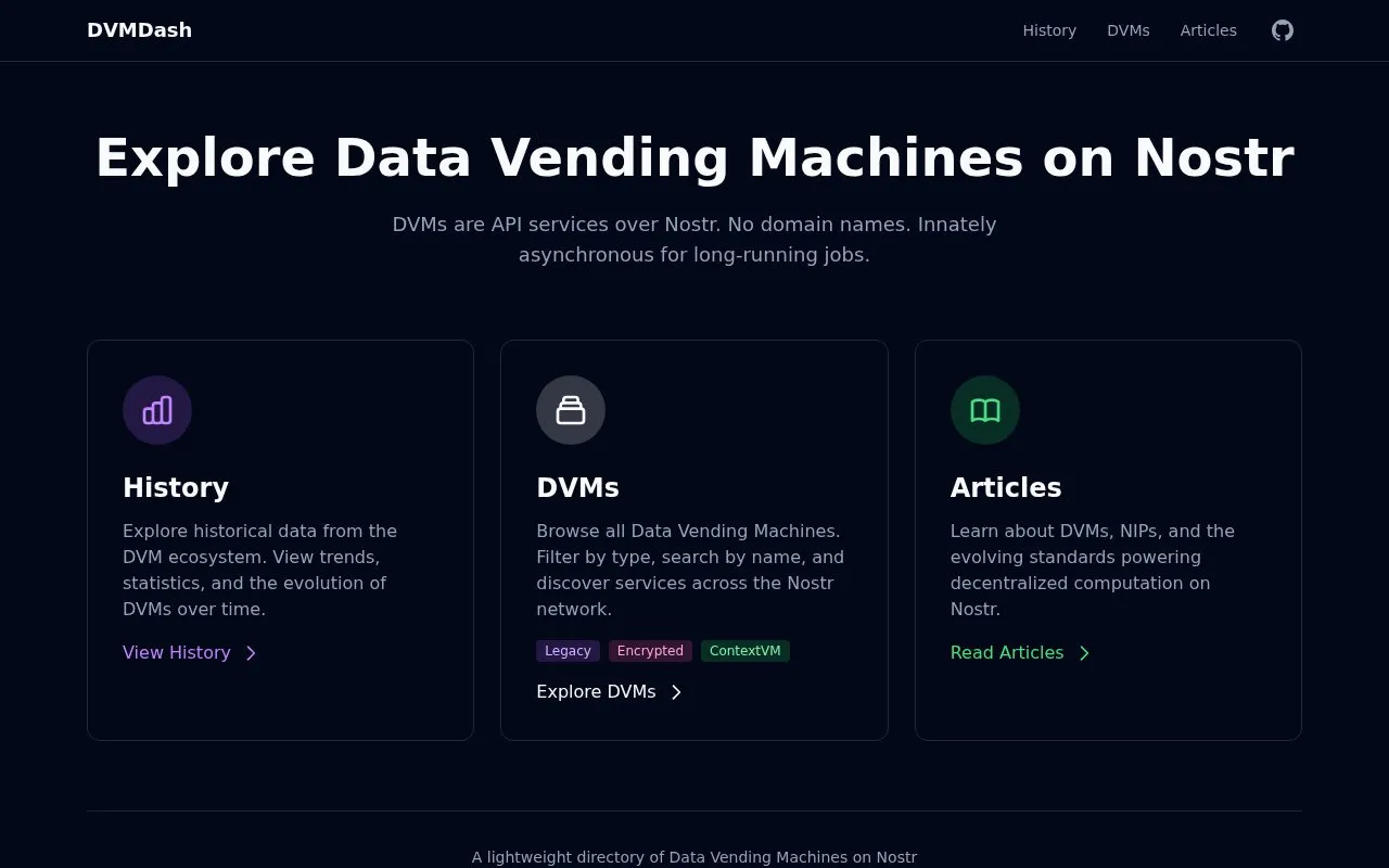 DVMDash homepage screenshot