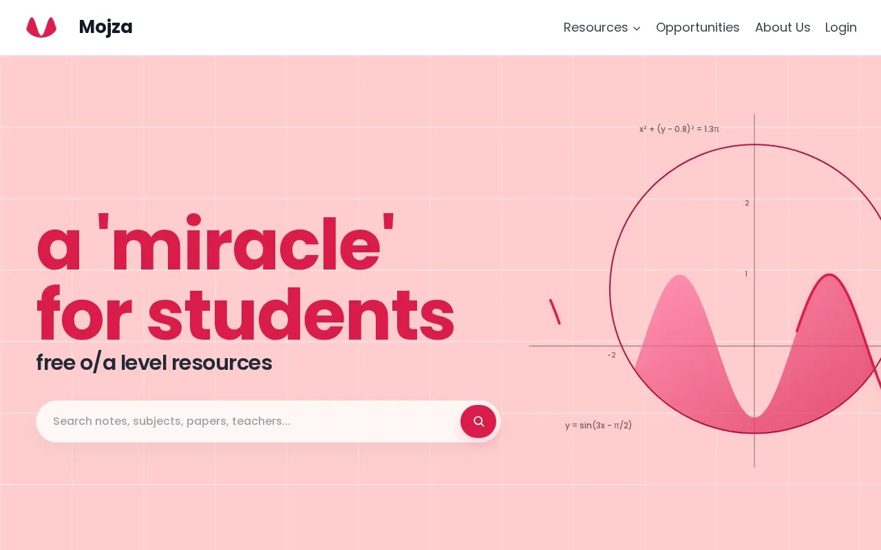 Mojza homepage screenshot