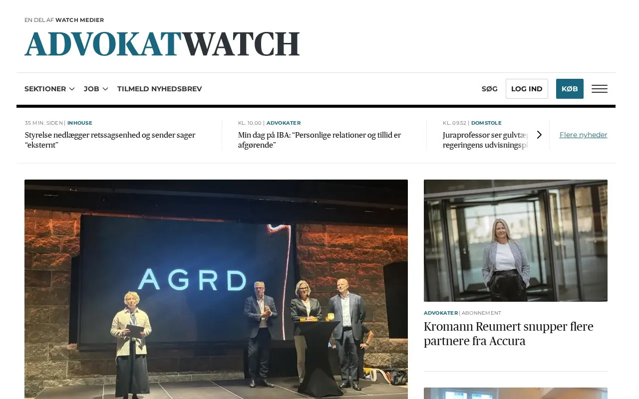 AdvokatWatch homepage screenshot