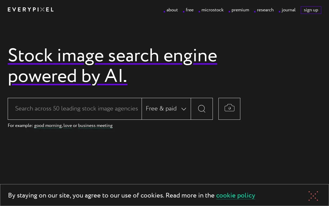 EveryPixel homepage screenshot