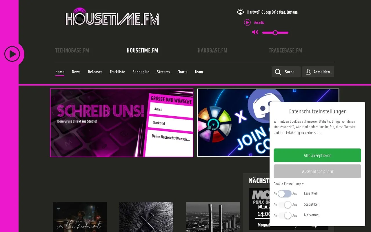 HouseTime homepage screenshot