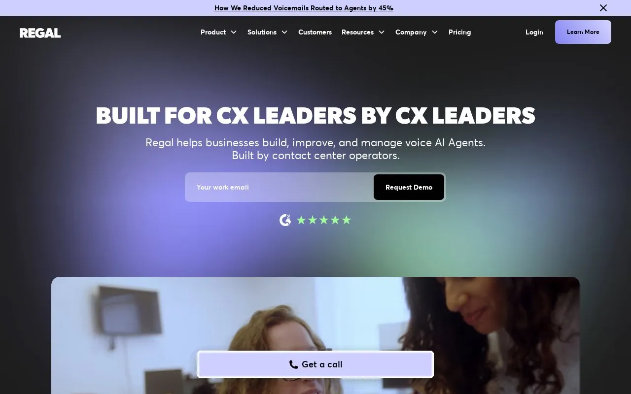 REGAL homepage screenshot