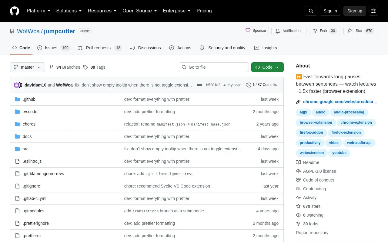 Jump Cutter homepage screenshot