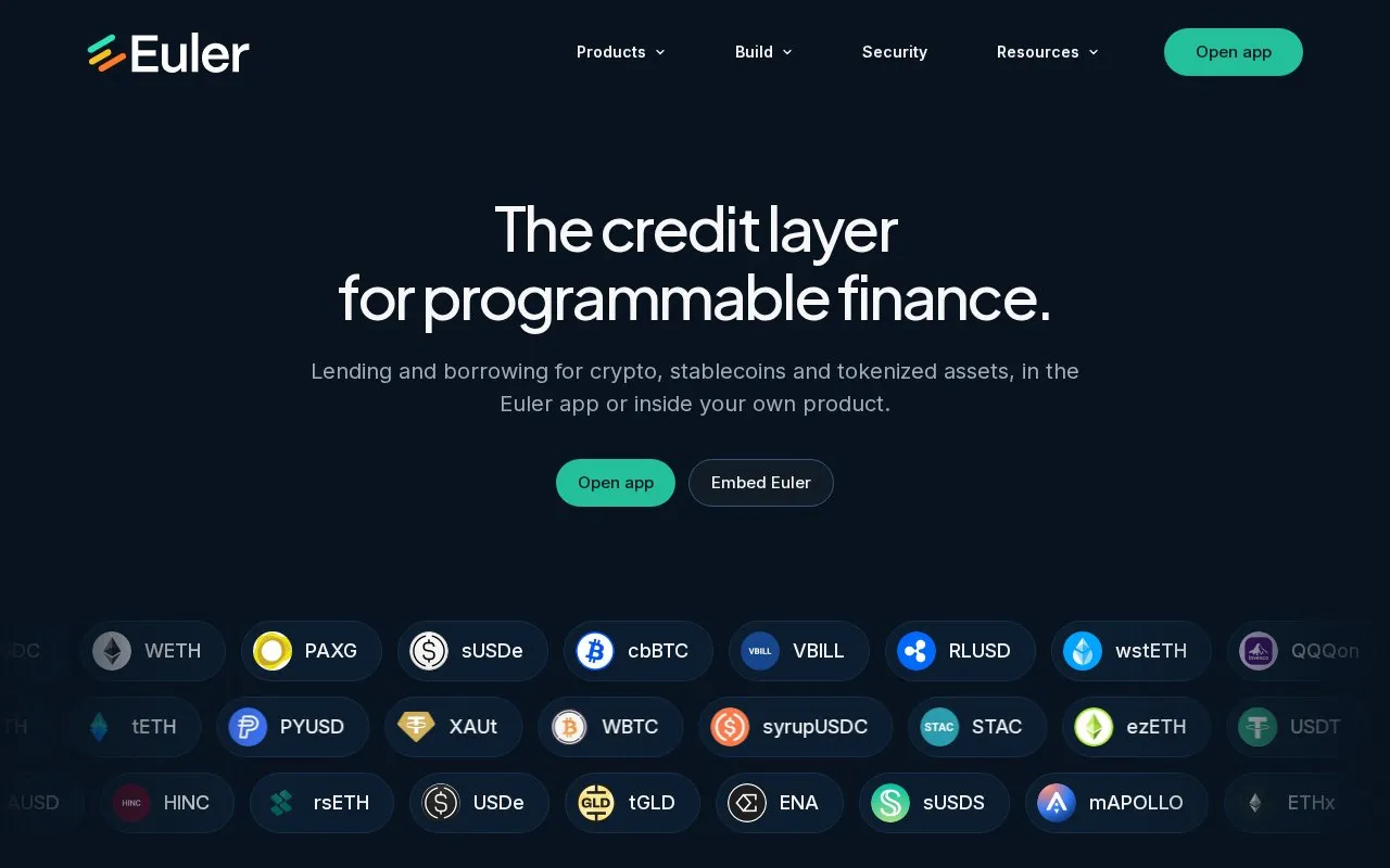 Euler V2 homepage screenshot