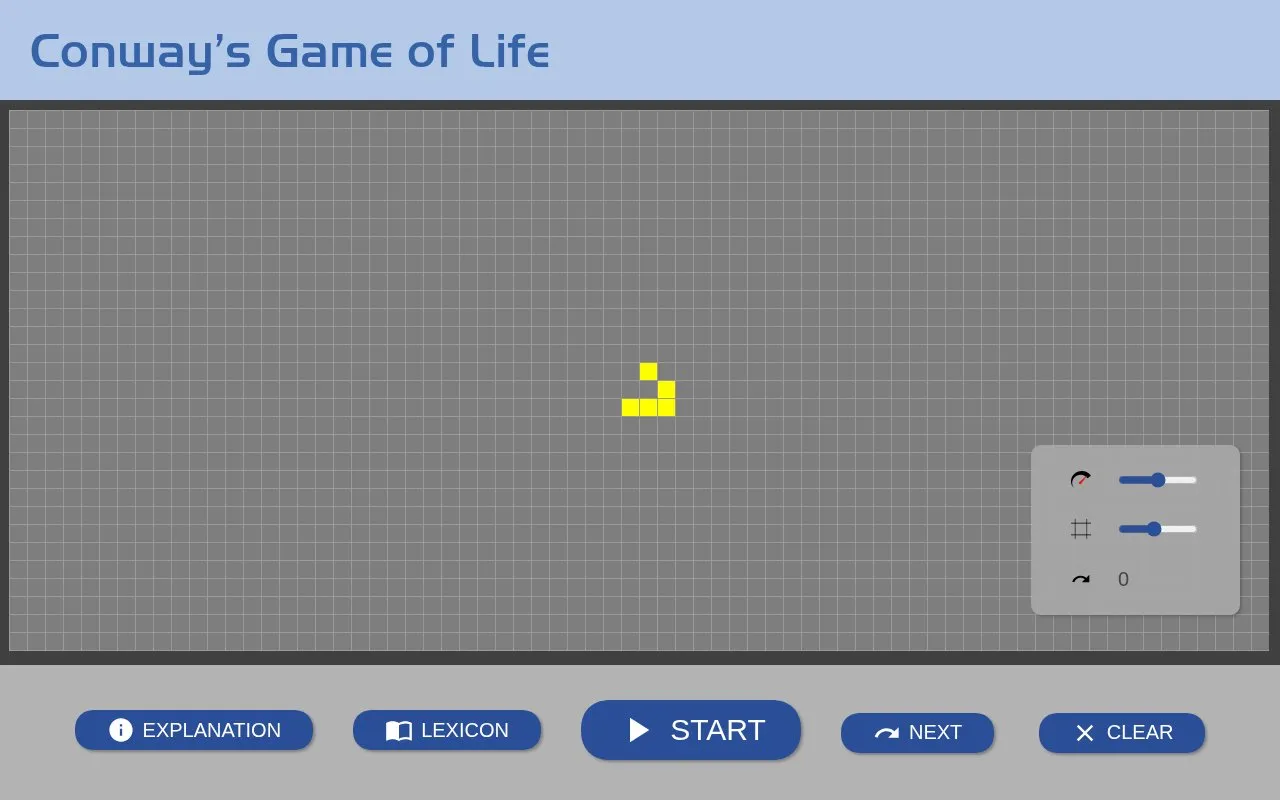 John Conway’s Game of Life homepage screenshot