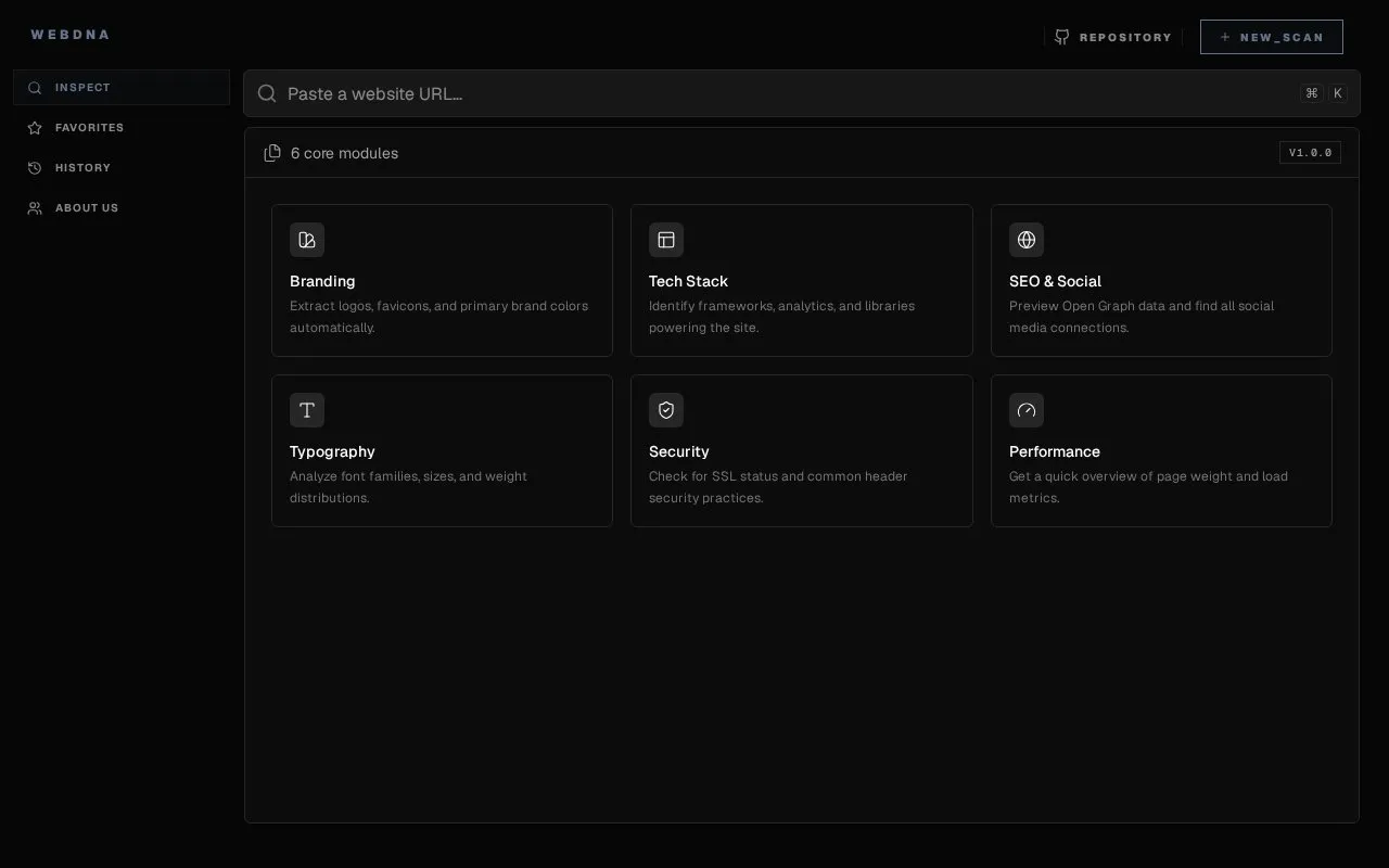 WebDNA homepage screenshot