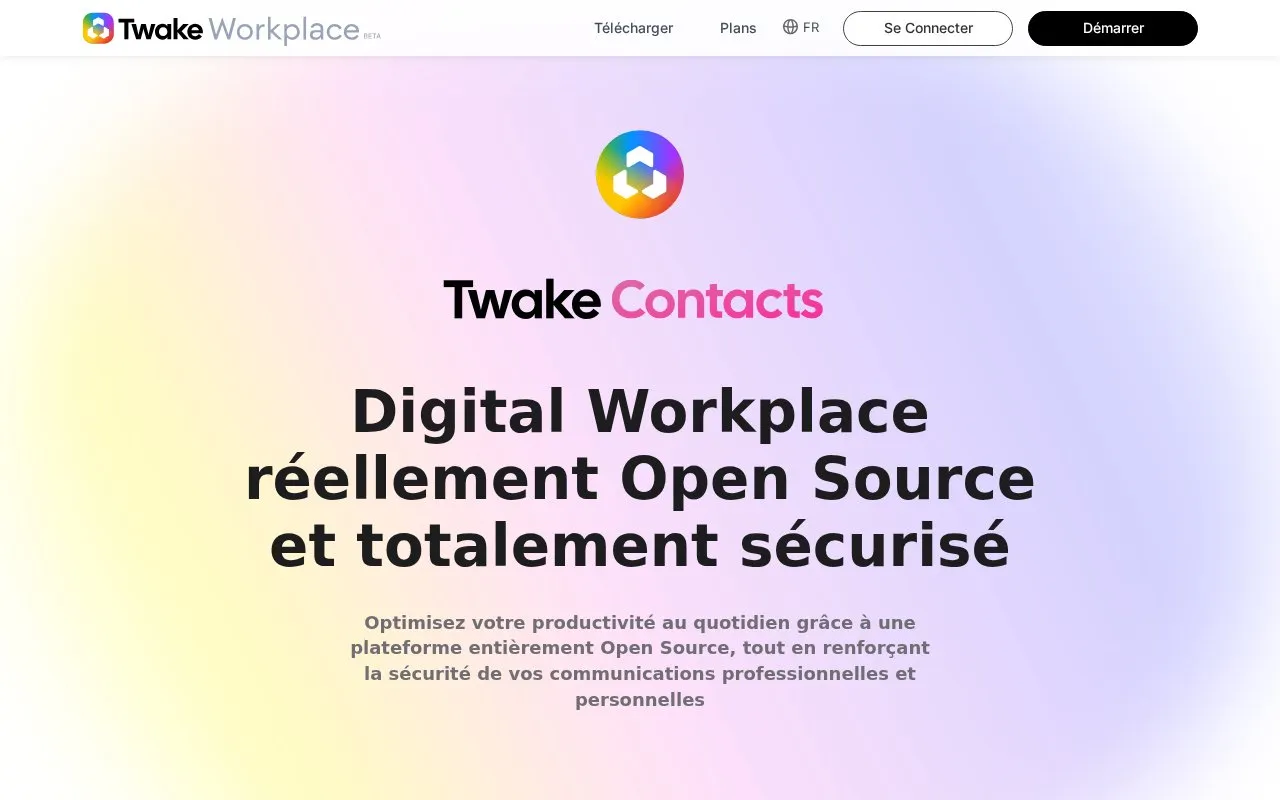 Twake homepage screenshot