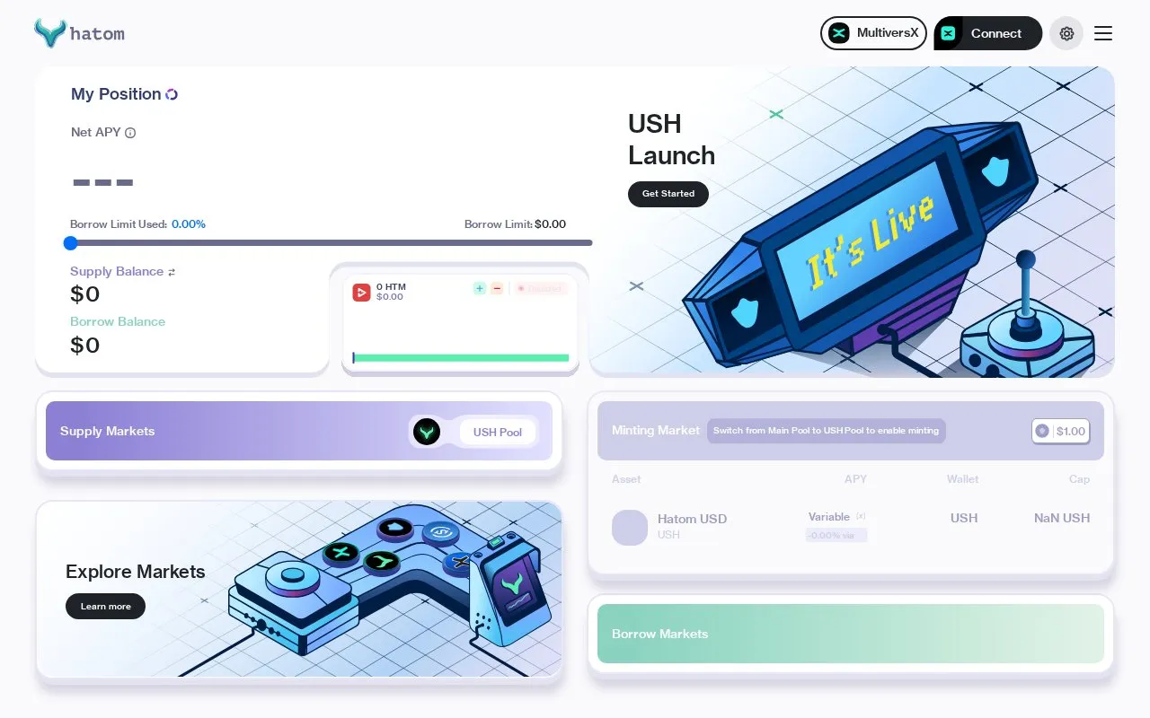 Hatom Lending homepage screenshot