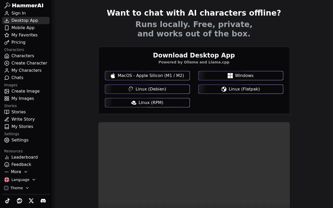 Local homepage screenshot