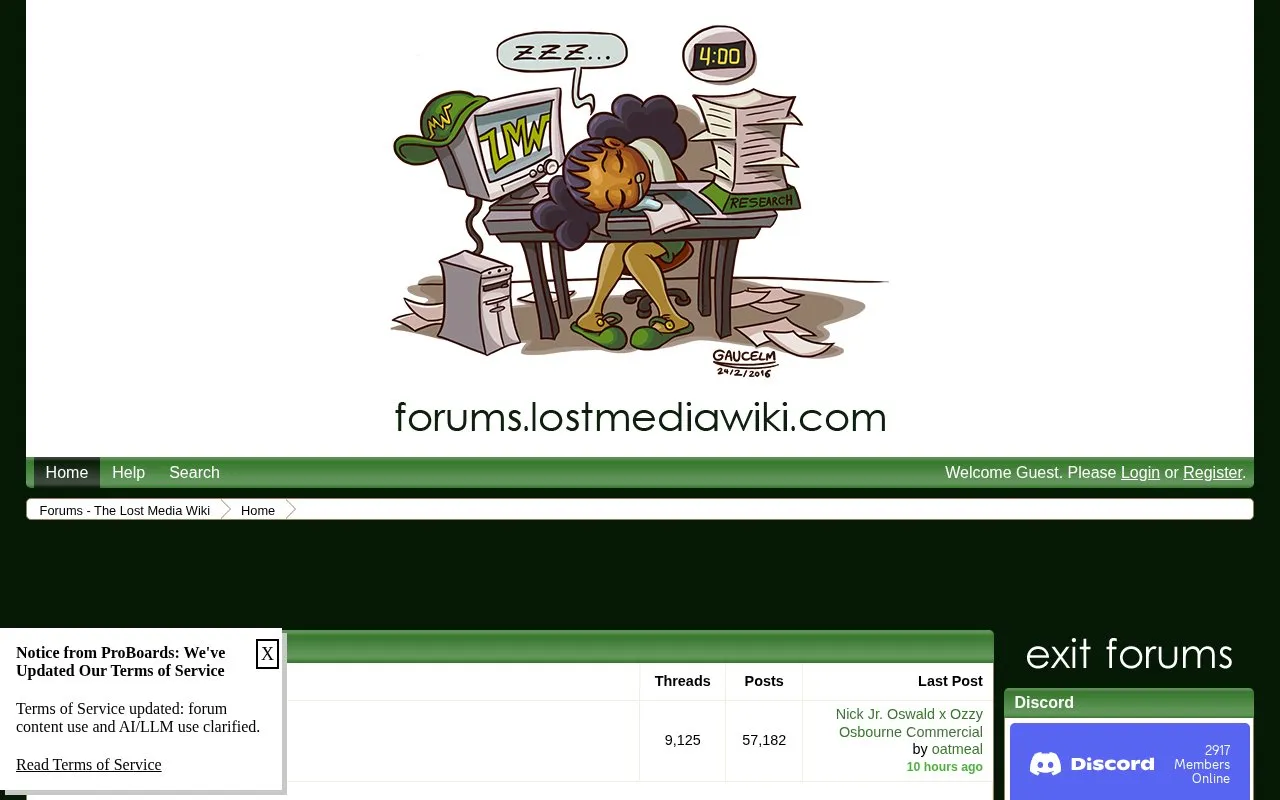 Forums homepage screenshot