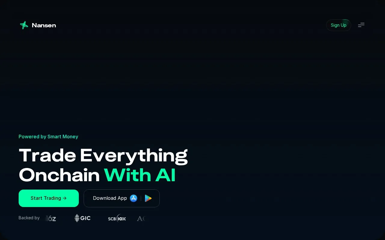 Nansen homepage screenshot