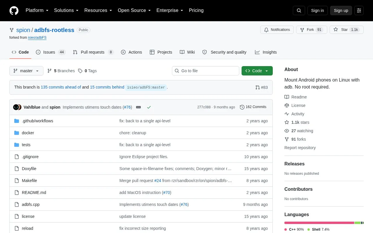 adbfs-rootless homepage screenshot