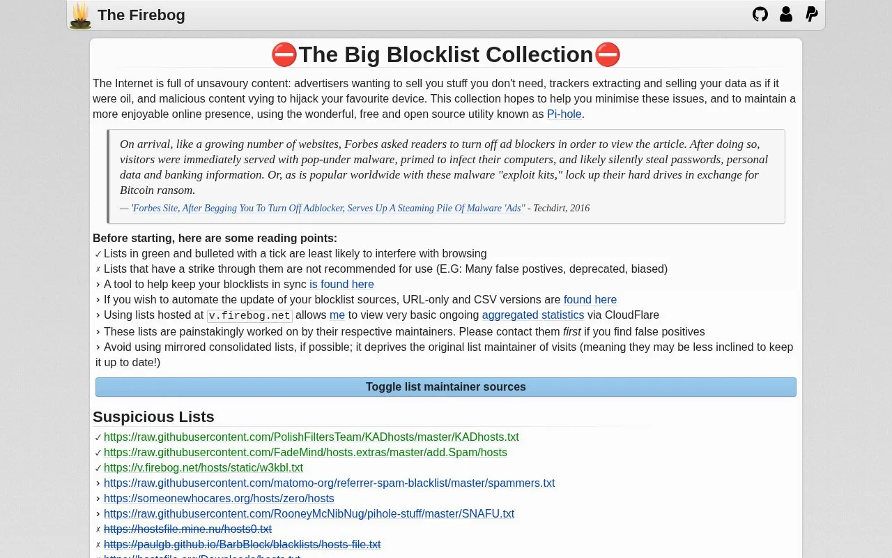 Filters homepage screenshot