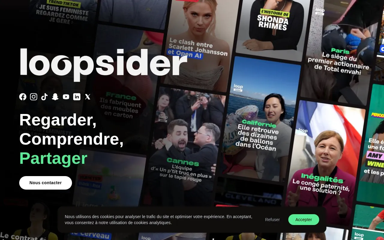Loopsider homepage screenshot