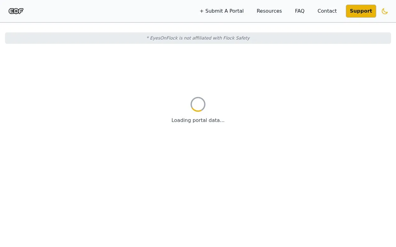 EyesOnFlock homepage screenshot