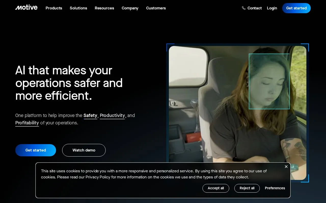 Motive homepage screenshot