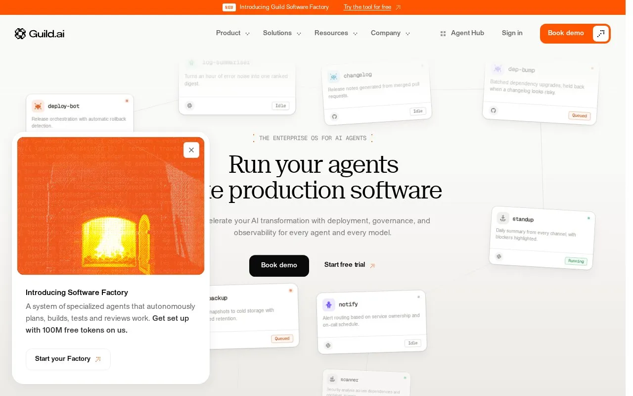Guild AI homepage screenshot