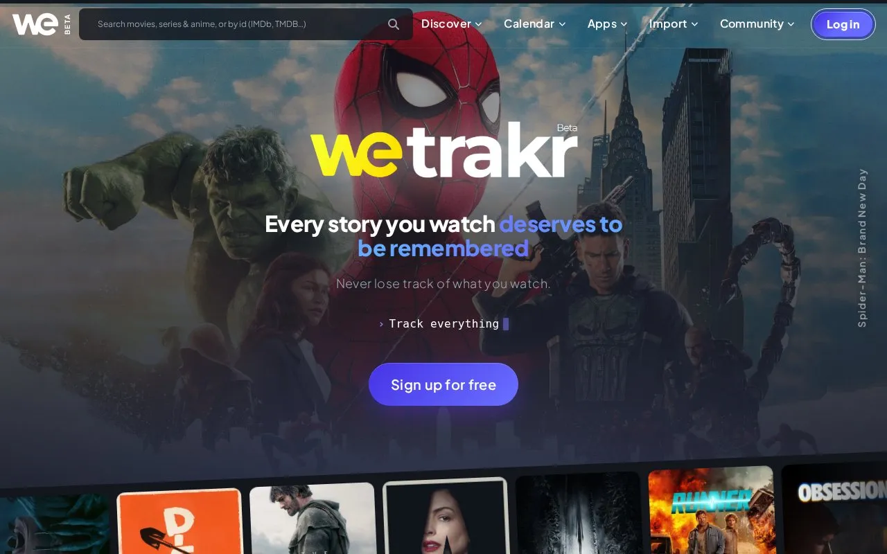 WeTrakr homepage screenshot