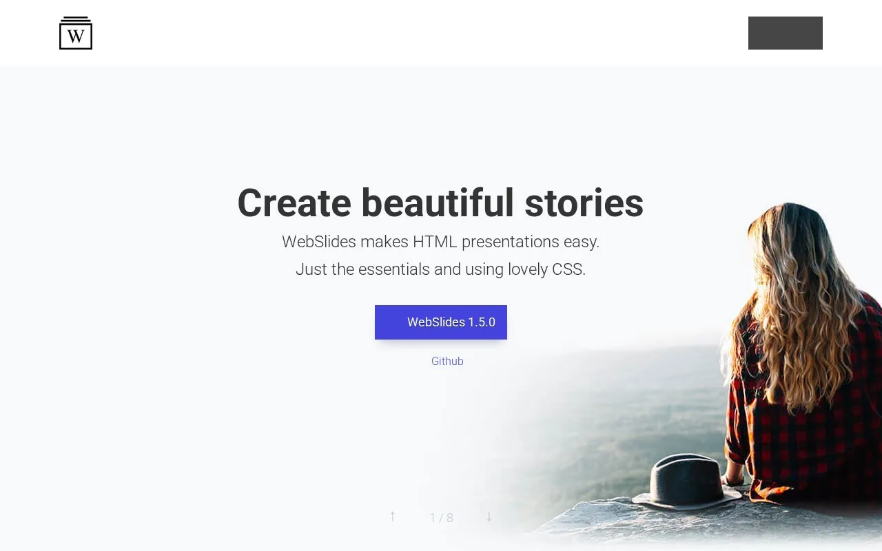 Webslides homepage screenshot