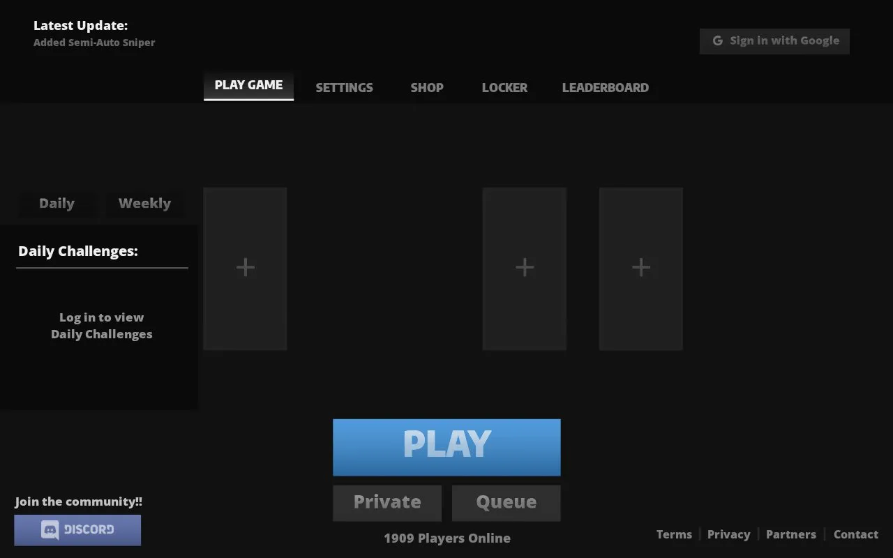 Deadshot homepage screenshot