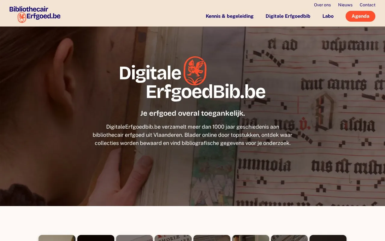 Digital Heritage Library homepage screenshot