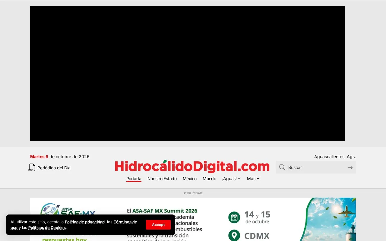 Hidrocálido homepage screenshot