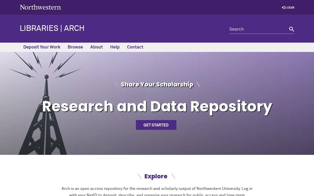 Arch homepage screenshot