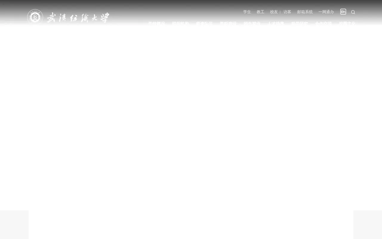 Wuhan Textile University homepage screenshot