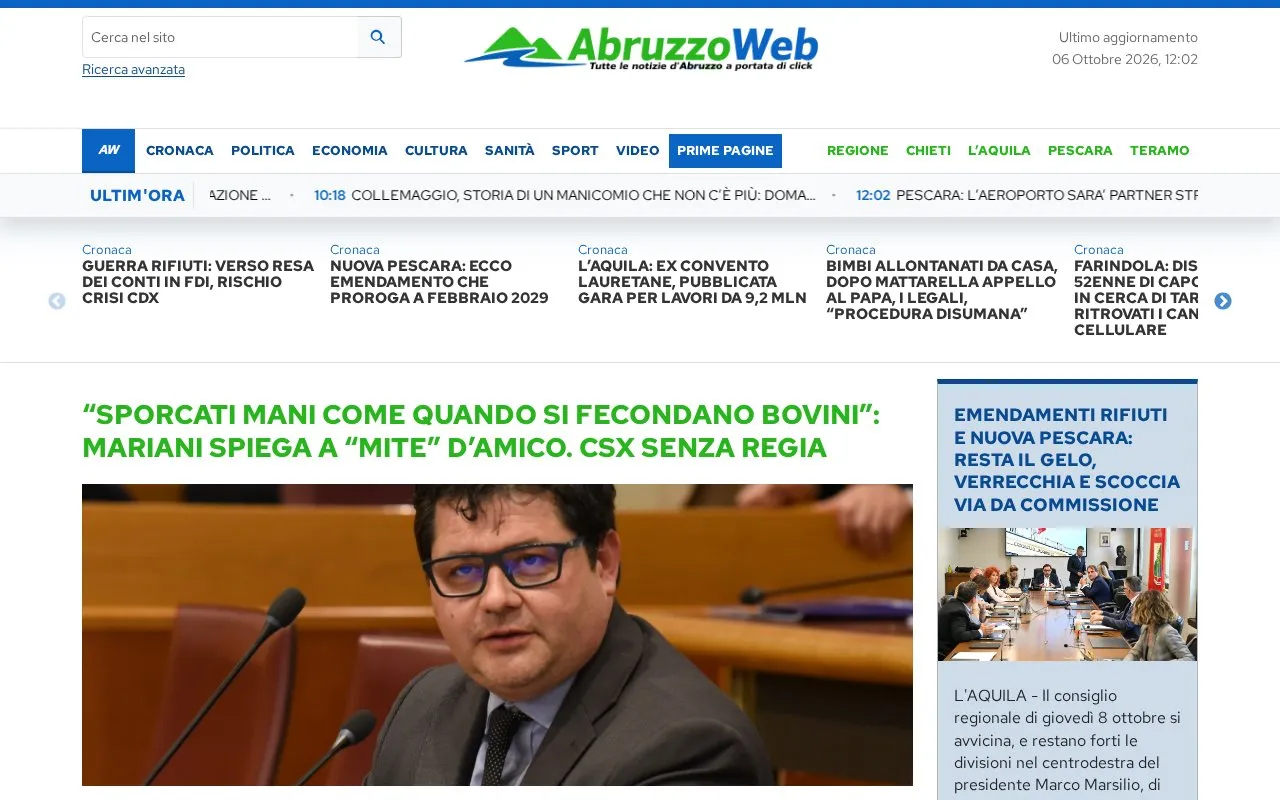 AbruzzoWeb homepage screenshot