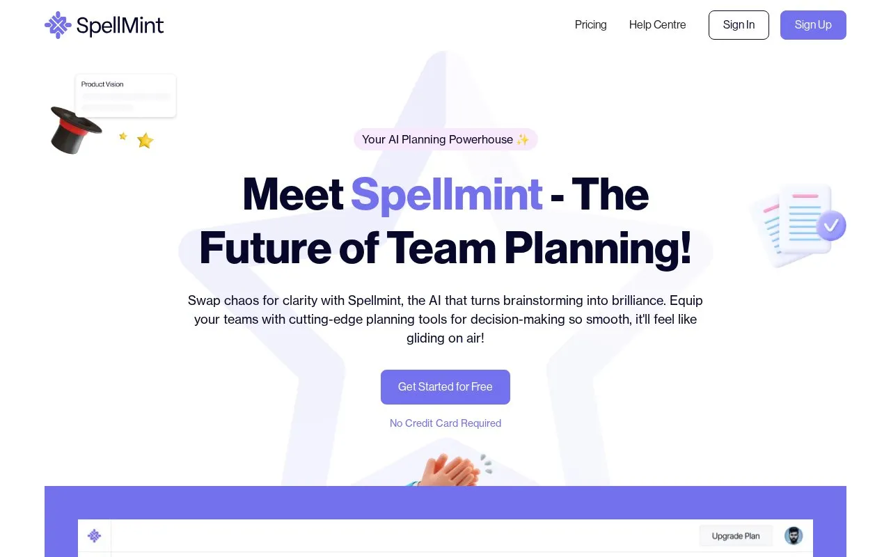 Spellmint homepage screenshot