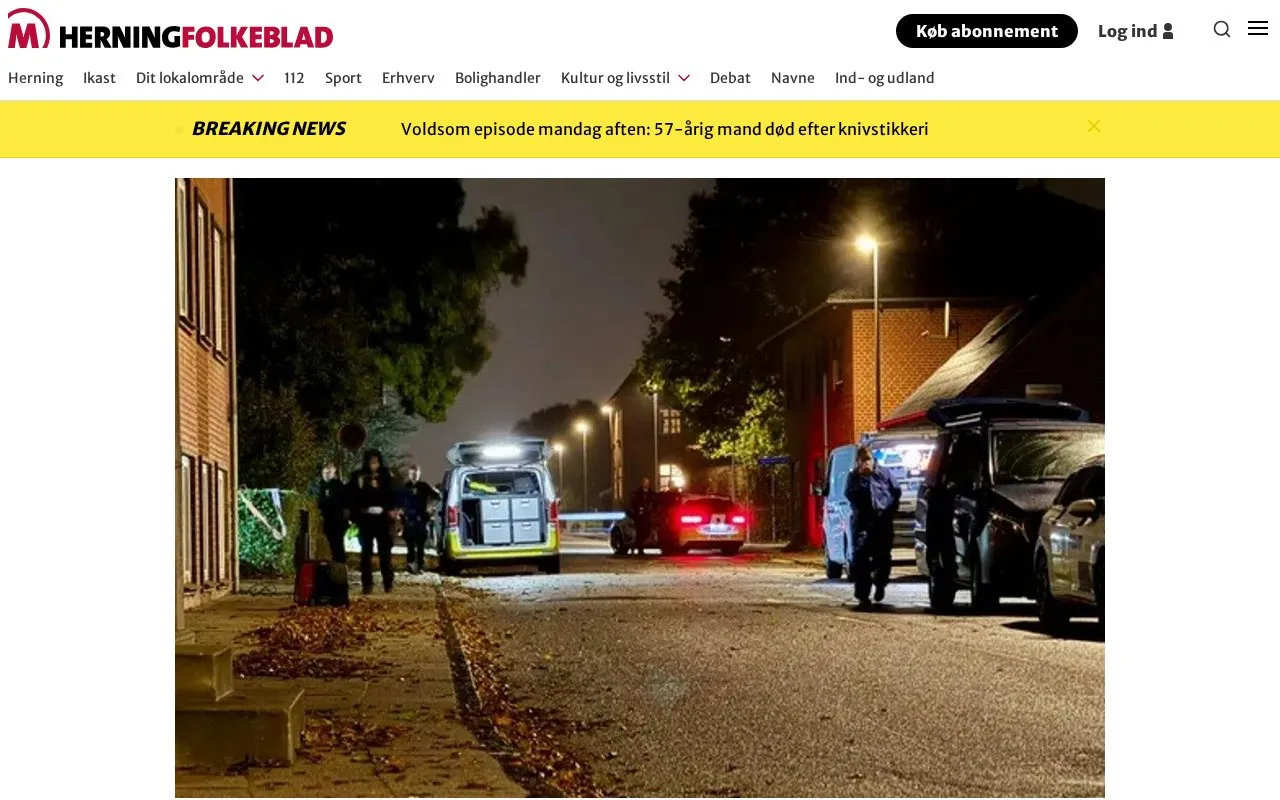 Herning Folkeblad homepage screenshot