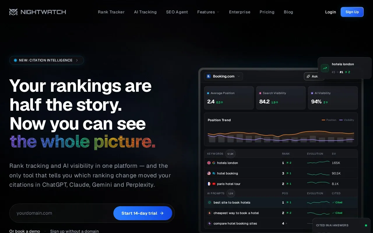 Nightwatch homepage screenshot