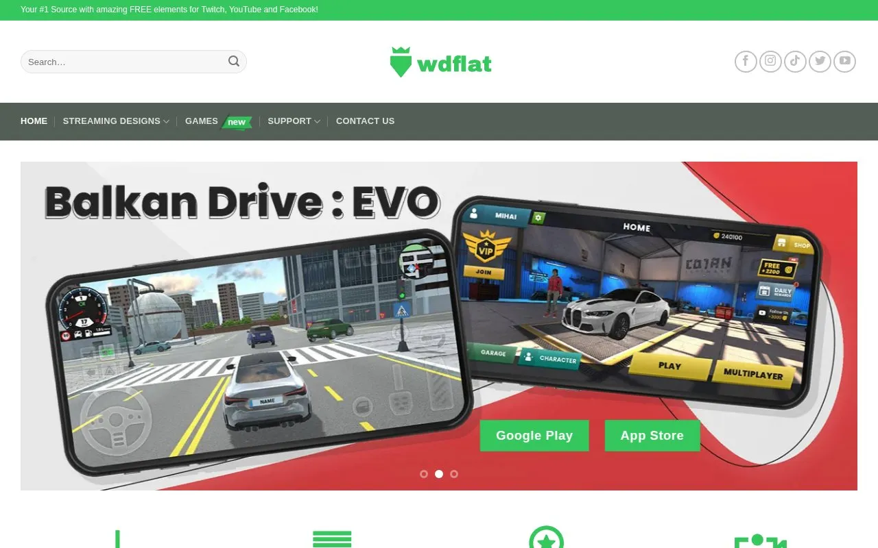 WDFlat homepage screenshot