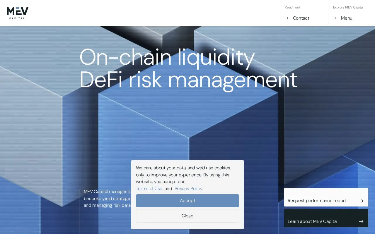 MEV Capital homepage screenshot