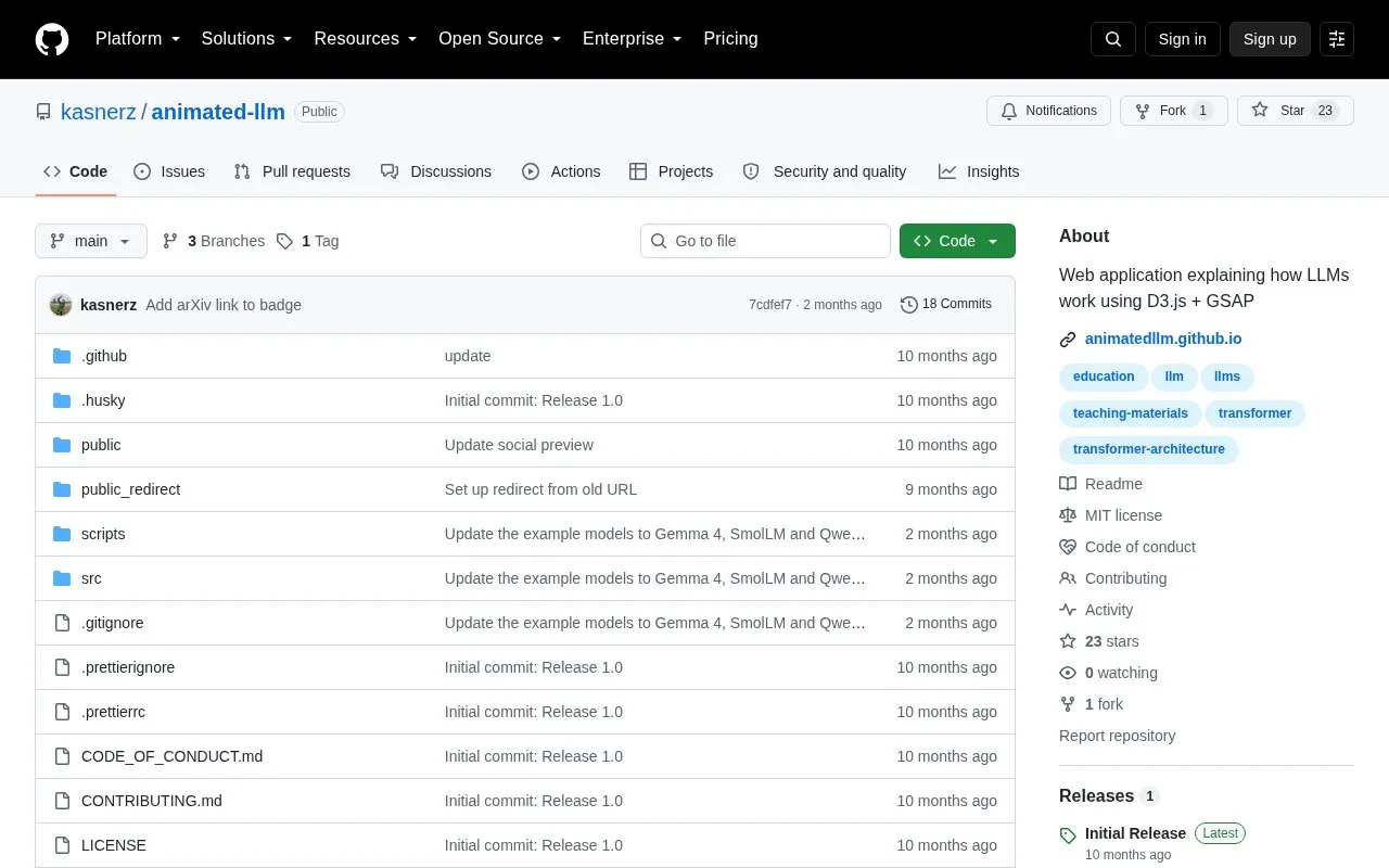 opensource homepage screenshot